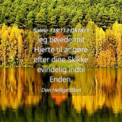 Picture 04 - Salme 119:112 DA1871 - Jeg bøjede mit Hjerte til at gøre efter dine - Bible Verse Picture