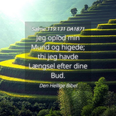 Picture 04 - Salme 119:131 DA1871 - Jeg oplod min Mund og higede; thi jeg havde - Bible Verse Picture