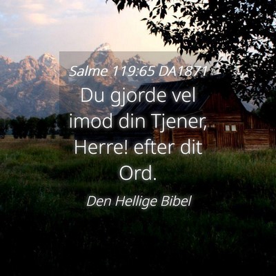 Picture 04 - Salme 119:65 DA1871 - Du gjorde vel imod din Tjener, Herre! efter dit - Bible Verse Picture