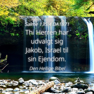 Picture 04 - Salme 135:4 DA1871 - Thi Herren har udvalgt sig Jakob, Israel til sin - Bible Verse Picture