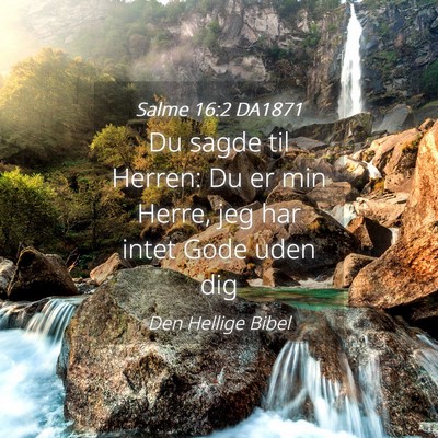 Picture 04 - Salme 16:2 DA1871 - Du sagde til Herren: Du er min Herre, jeg har - Bible Verse Picture