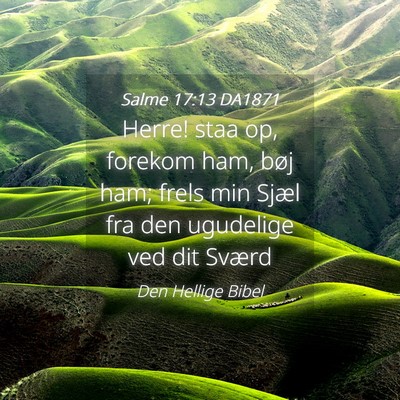 Picture 04 - Salme 17:13 DA1871 - Herre! staa op, forekom ham, bøj ham; frels min - Bible Verse Picture