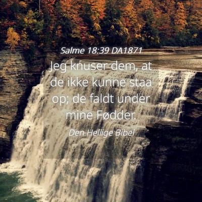 Picture 04 - Salme 18:39 DA1871 - Jeg knuser dem, at de ikke kunne staa op; de - Bible Verse Picture