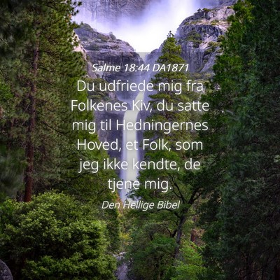 Picture 04 - Salme 18:44 DA1871 - Du udfriede mig fra Folkenes Kiv, du satte mig - Bible Verse Picture