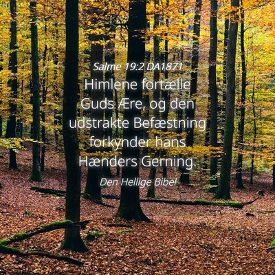 Picture 04 - Salme 19:2 DA1871 - Himlene fortælle Guds Ære, og den udstrakte - Bible Verse Picture