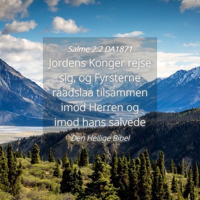 Picture 04 - Salme 2:2 DA1871 - Jordens Konger rejse sig, og Fyrsterne raadslaa - Bible Verse Picture