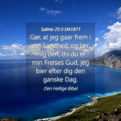 Picture 04 - Salme 25:5 DA1871 - Gør, at jeg gaar frem i din Sandhed, og lær mig - Bible Verse Picture