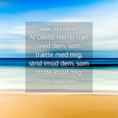 Picture 04 - Salme 35:1 DA1871 - Af David. Herre! træt med dem, som trætte med - Bible Verse Picture