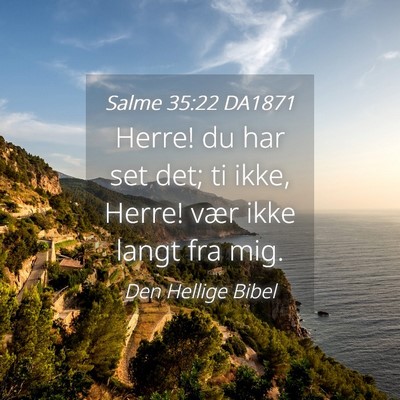 Picture 04 - Salme 35:22 DA1871 - Herre! du har set det; ti ikke, Herre! vær ikke - Bible Verse Picture