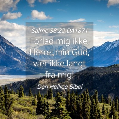 Picture 04 - Salme 38:22 DA1871 - Forlad mig ikke, Herre! min Gud, vær ikke langt - Bible Verse Picture