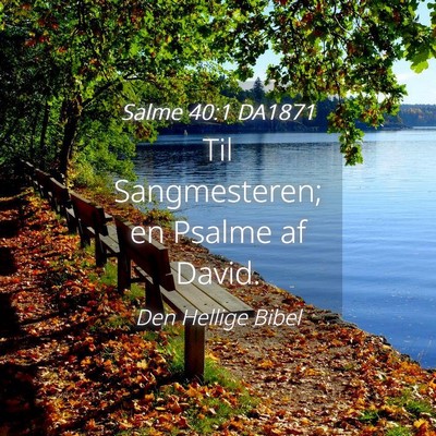 Picture 04 - Salme 40:1 DA1871 - Til Sangmesteren; en Psalme af - Bible Verse Picture