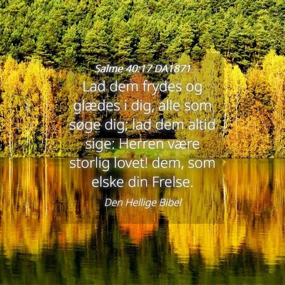 Picture 04 - Salme 40:17 DA1871 - Lad dem frydes og glædes i dig, alle som søge - Bible Verse Picture