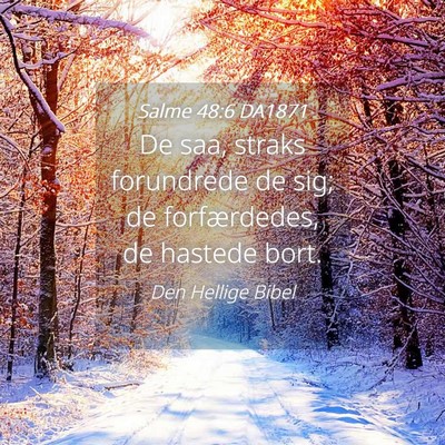 Picture 04 - Salme 48:6 DA1871 - De saa, straks forundrede de sig; de - Bible Verse Picture