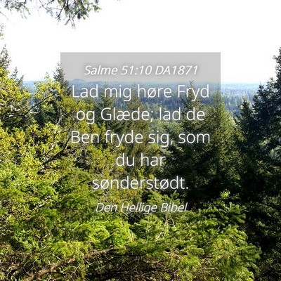 Picture 04 - Salme 51:10 DA1871 - Lad mig høre Fryd og Glæde; lad de Ben fryde - Bible Verse Picture