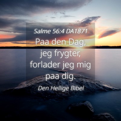 Picture 04 - Salme 56:4 DA1871 - Paa den Dag, jeg frygter, forlader jeg mig paa - Bible Verse Picture