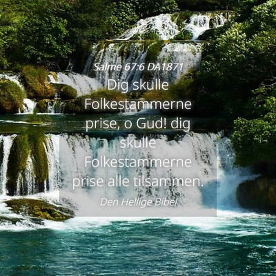 Picture 04 - Salme 67:6 DA1871 - Dig skulle Folkestammerne prise, o Gud! dig - Bible Verse Picture