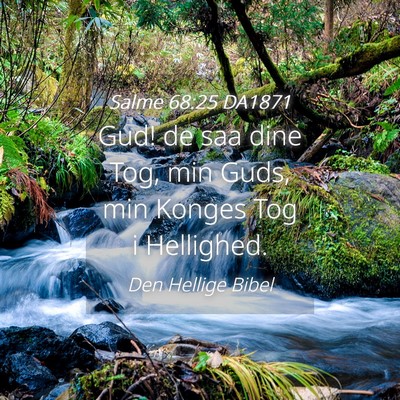 Picture 04 - Salme 68:25 DA1871 - Gud! de saa dine Tog, min Guds, min Konges Tog i - Bible Verse Picture