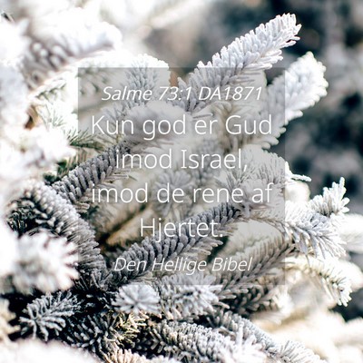 Picture 04 - Salme 73:1 DA1871 - Kun god er Gud imod Israel, imod de rene af - Bible Verse Picture