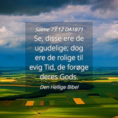 Picture 04 - Salme 73:12 DA1871 - Se, disse ere de ugudelige; dog ere de rolige til - Bible Verse Picture