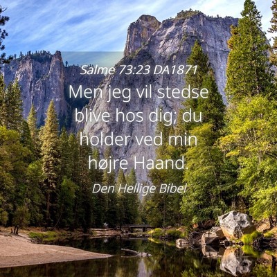 Picture 04 - Salme 73:23 DA1871 - Men jeg vil stedse blive hos dig; du holder ved - Bible Verse Picture
