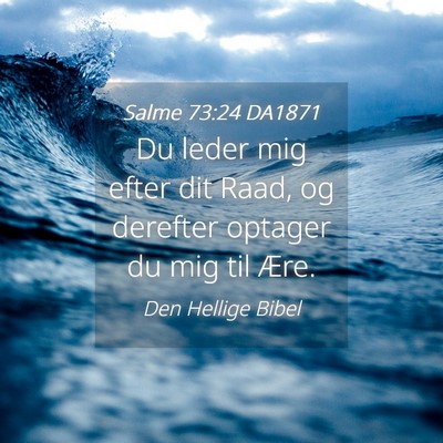 Picture 04 - Salme 73:24 DA1871 - Du leder mig efter dit Raad, og derefter optager - Bible Verse Picture