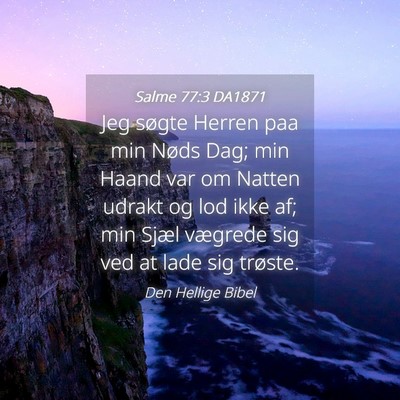 Picture 04 - Salme 77:3 DA1871 - Jeg søgte Herren paa min Nøds Dag; min Haand - Bible Verse Picture