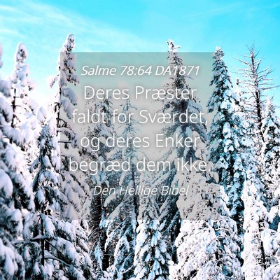 Picture 04 - Salme 78:64 DA1871 - Deres Præster faldt for Sværdet, og deres Enker - Bible Verse Picture