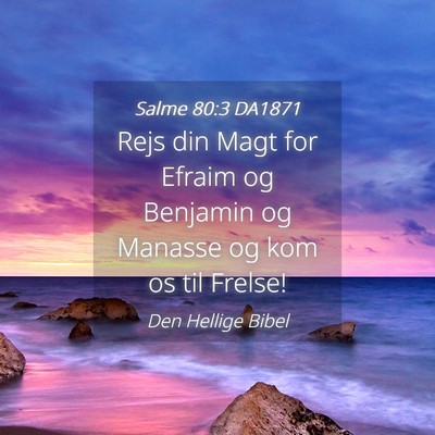 Picture 04 - Salme 80:3 DA1871 - Rejs din Magt for Efraim og Benjamin og Manasse - Bible Verse Picture