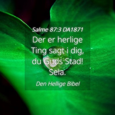 Picture 04 - Salme 87:3 DA1871 - Der er herlige Ting sagt i dig, du Guds Stad! - Bible Verse Picture