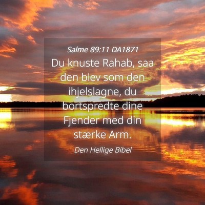 Picture 04 - Salme 89:11 DA1871 - Du knuste Rahab, saa den blev som den - Bible Verse Picture