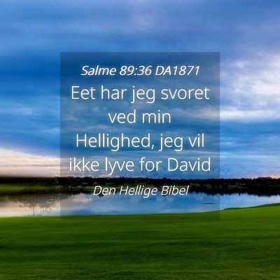 Picture 04 - Salme 89:36 DA1871 - Eet har jeg svoret ved min Hellighed, jeg vil - Bible Verse Picture