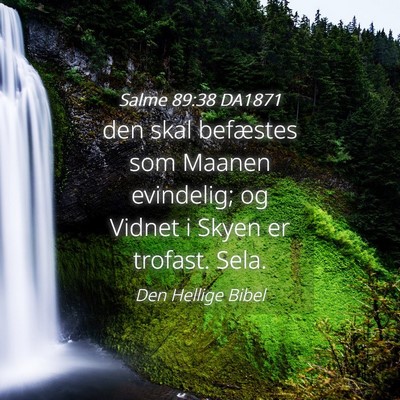 Picture 04 - Salme 89:38 DA1871 - den skal befæstes som Maanen evindelig; og - Bible Verse Picture