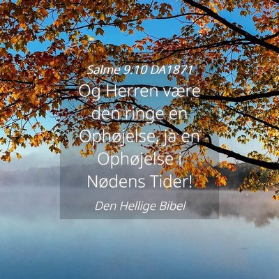 Picture 04 - Salme 9:10 DA1871 - Og Herren være den ringe en Ophøjelse, ja en - Bible Verse Picture