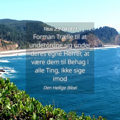 Picture 04 - Titus 2:9 DA1871 - Forman Trælle til at underordne sig under deres - Bible Verse Picture