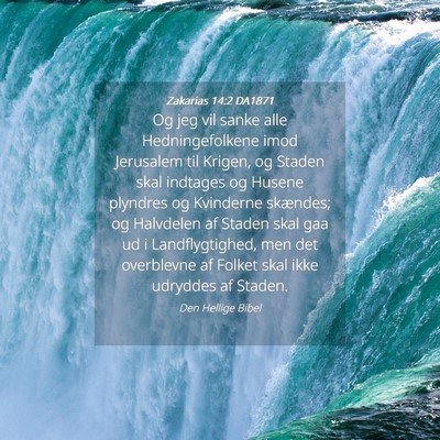 Picture 04 - Zakarias 14:2 DA1871 - Og jeg vil sanke alle Hedningefolkene imod - Bible Verse Picture