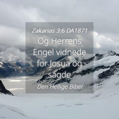 Picture 04 - Zakarias 3:6 DA1871 - Og Herrens Engel vidnede for Josua og - Bible Verse Picture