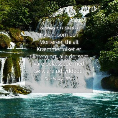 Picture 04 - Zefanias 1:11 DA1871 - Hyler, I som bo i Morteren! thi alt - Bible Verse Picture