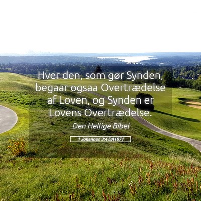 Picture 05 - 1 Johannes 3:4 DA1871 - Hver den, som gør Synden, begaar ogsaa - Bible Verse Picture