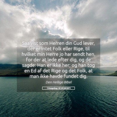 Picture 05 - 1 Kongebog 18:10 DA1871 - Saa vist som Herren din Gud lever, der er intet - Bible Verse Picture