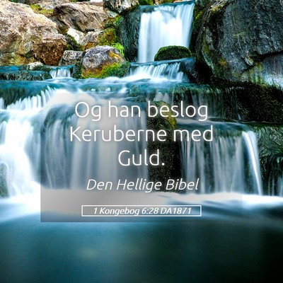 Picture 05 - 1 Kongebog 6:28 DA1871 - Og han beslog Keruberne med - Bible Verse Picture