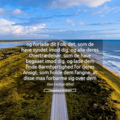 Picture 05 - 1 Kongebog 8:50 DA1871 - og forlade dit Folk det, som de have syndet imod - Bible Verse Picture