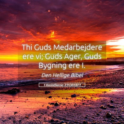 Picture 05 - 1 Korintherne 3:9 DA1871 - Thi Guds Medarbejdere ere vi; Guds Ager, Guds - Bible Verse Picture