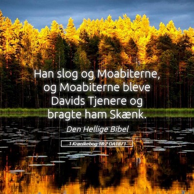 Picture 05 - 1 Krønikebog 18:2 DA1871 - Han slog og Moabiterne, og Moabiterne bleve - Bible Verse Picture