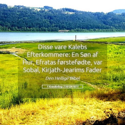 Picture 05 - 1 Krønikebog 2:50 DA1871 - Disse vare Kalebs Efterkommere: En Søn af Hur, - Bible Verse Picture