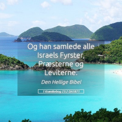 Picture 05 - 1 Krønikebog 23:2 DA1871 - Og han samlede alle Israels Fyrster, Præsterne - Bible Verse Picture