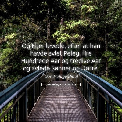 Picture 05 - 1 Mosebog 11:17 DA1871 - Og Eber levede, efter at han havde avlet Peleg, - Bible Verse Picture