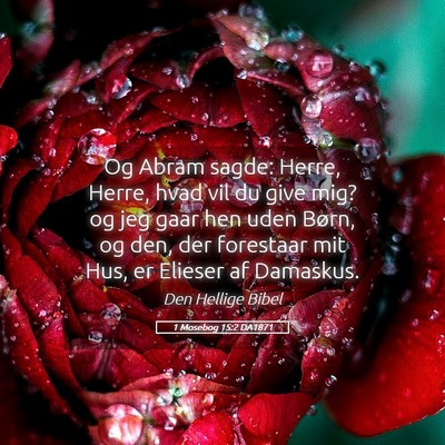 Picture 05 - 1 Mosebog 15:2 DA1871 - Og Abram sagde: Herre, Herre, hvad vil du give - Bible Verse Picture