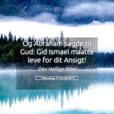 Picture 05 - 1 Mosebog 17:18 DA1871 - Og Abraham sagde til Gud: Gid Ismael maatte leve - Bible Verse Picture