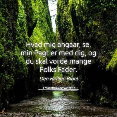 Picture 05 - 1 Mosebog 17:4 DA1871 - Hvad mig angaar, se, min Pagt er med dig, og du - Bible Verse Picture