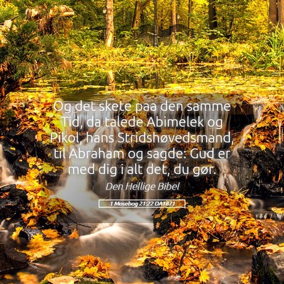 Picture 05 - 1 Mosebog 21:22 DA1871 - Og det skete paa den samme Tid, da talede - Bible Verse Picture